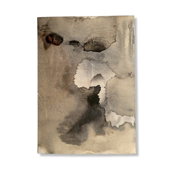 Abstract Art on Watercolor Paper. Series of 4, Original Suminagashi Sumi Ink - Picture 3 of 5